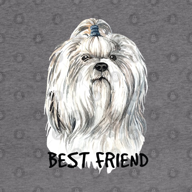 Funny dog Best friend by white.ink